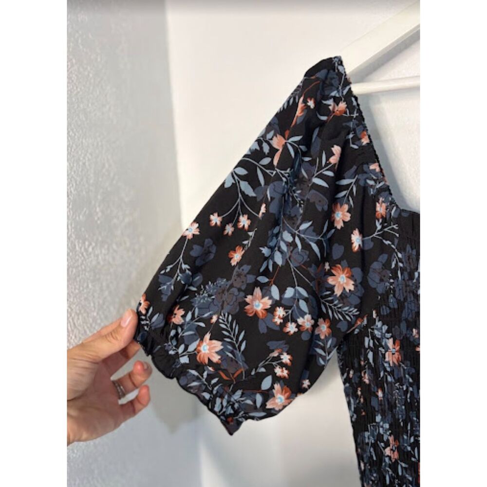 Baltic Born Smocked Maxi Dress Navy Floral XL - Picture 4 of 9